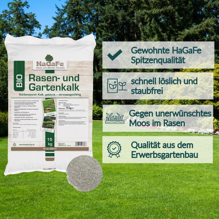 HaGaFe Bio Rasenkalk, Gartenkalk, Garten-Kalk, Düngekalk