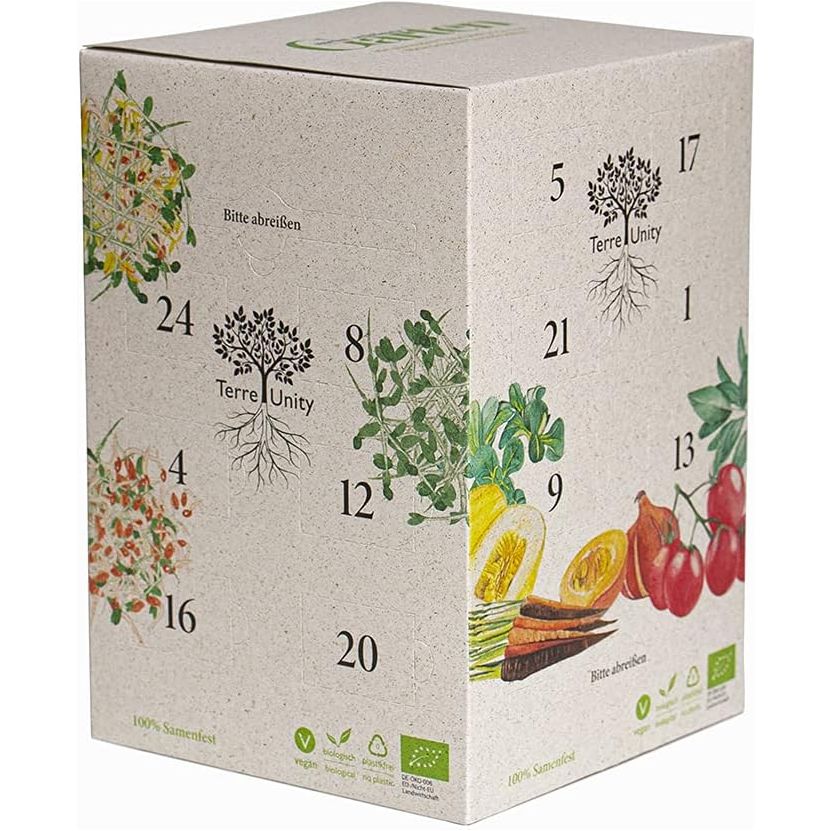 Floragard Terre Unity Adventskalender Bio Saatgut Samen Samenfest