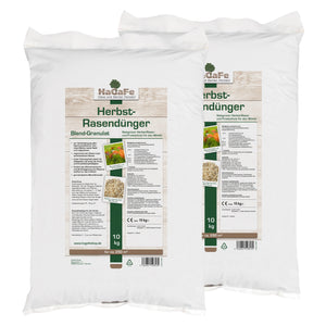 HaGaFe Herbstrasendünger, Herbst - Rasendünger, Rasen - Dünger, Kaliumdünger für Frosthärte und Standfestigkeit, Blend - Granulat