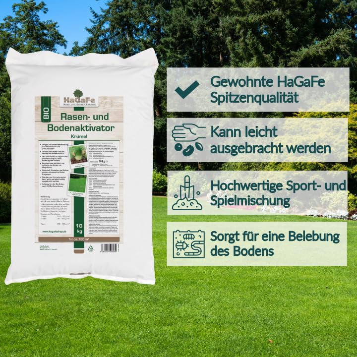 HaGaFe Bio KRÜMEL Rasenaktivator, Bodenaktivator mit Ton und Magnesium