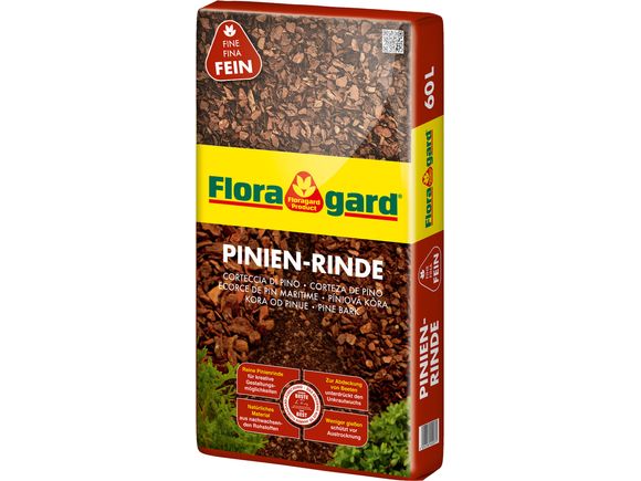 Floragard Pinienrinde Pinien Rinde Rindenmulch Rinden Mulch Bodenabdeckung Menge | 60 L (1 x 60 L) fein
