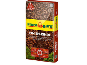 Floragard Pinienrinde Pinien Rinde Rindenmulch Rinden Mulch Bodenabdeckung Menge | 60 L (1 x 60 L) grob
