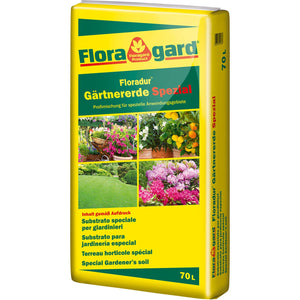 Floragard Floradur Rasenerde Erde für Rasen Neuanlagen und Ausbesserung Torffrei 70 L