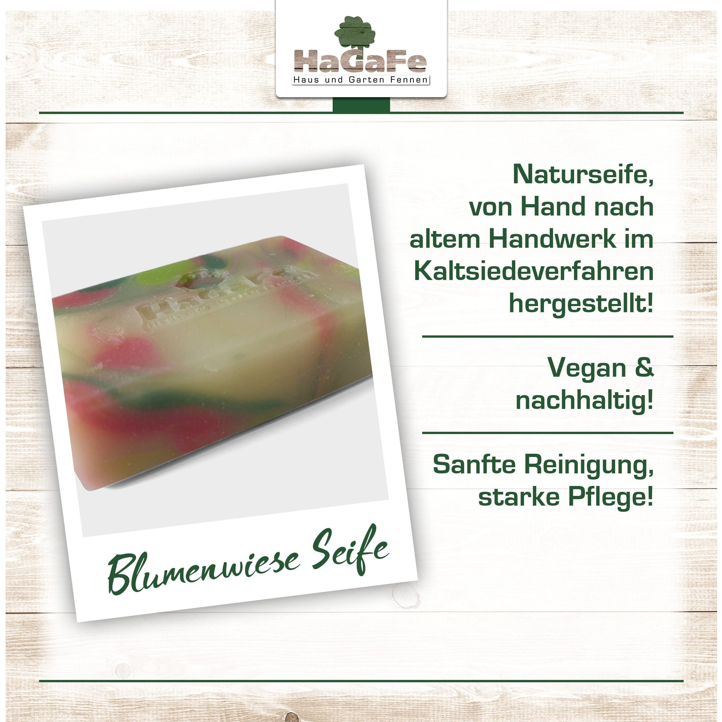 HaGaFe Blumenwiese vegane handgemachte Naturseife feste Seife