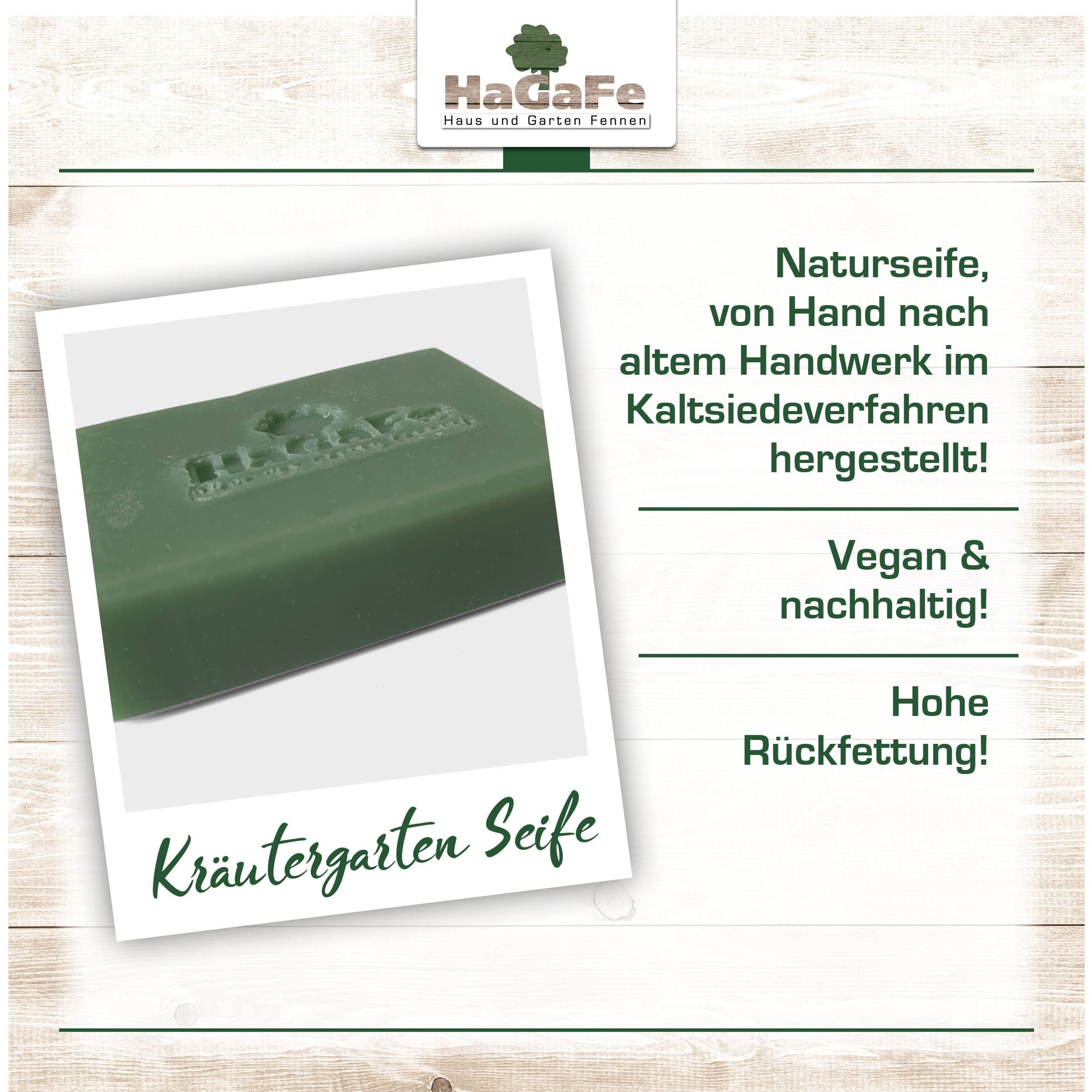 HaGaFe Kräutergartenseife vegane handgemachte Naturseife feste Seife
