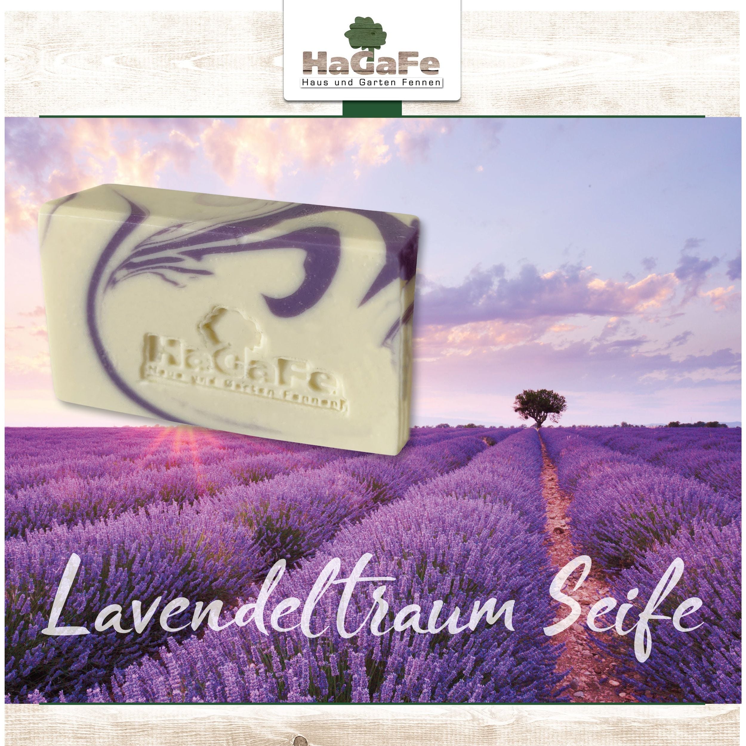 HaGaFe Lavendeltraum vegane handgemachte Naturseife feste Seife