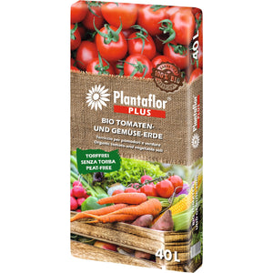 Plantaflor Plus BIO Tomatenerde und Gemüseerde Torffrei Menge | 40 L (1 x 40 L)
